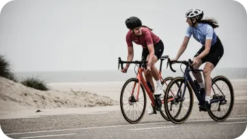 Women riding on bike